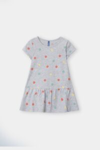 Girls’ Polka Dot Frill Hem Cotton Dress