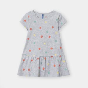 Girls’ Polka Dot Frill Hem Cotton Dress