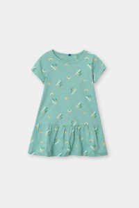 Girls’ Mint Green “We Are The Future” Cotton Dress