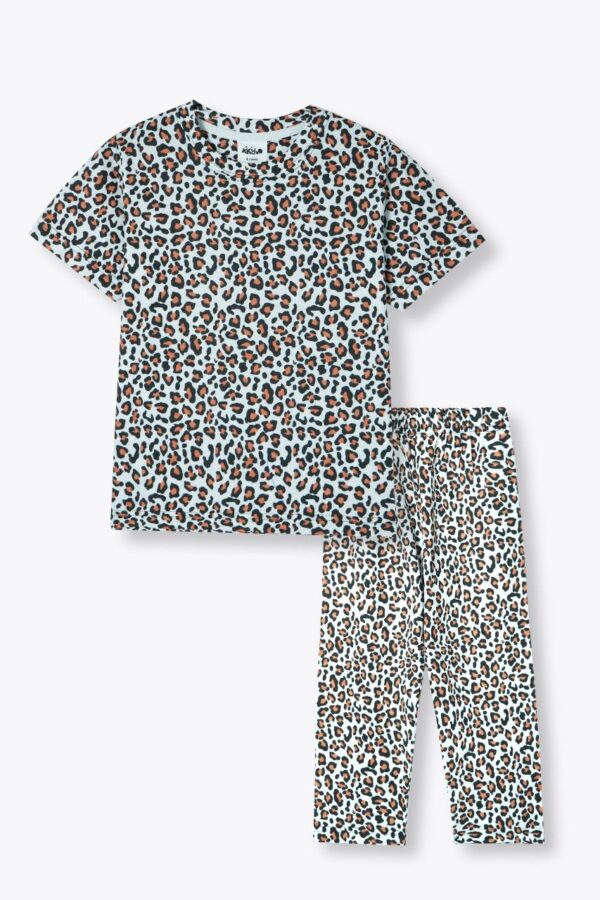 Leopard Print Casual Co-Ord Set for Kids