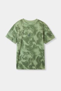 Marble Print Green T-Shirt for Boys