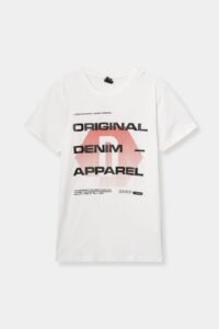 Kids’ White “Original Denim Apparel” Graphic T-Shirt
