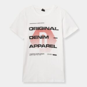 Kids’ White “Original Denim Apparel” Graphic T-Shirt