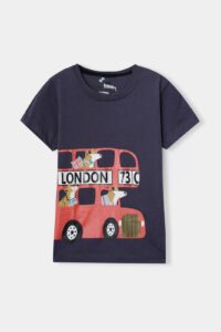 Boys’ London Bus Print Casual T-Shirt