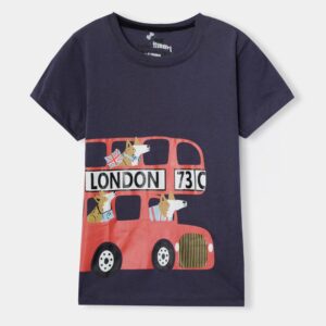 Boys’ London Bus Print Casual T-Shirt