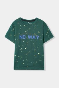 Boys’ Splatter Print “NO WAY” T-Shirt