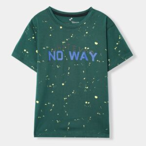 Boys’ Splatter Print “NO WAY” T-Shirt