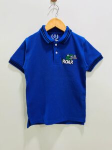 Boys’ Blue Dino "Roar" Polo Shirt