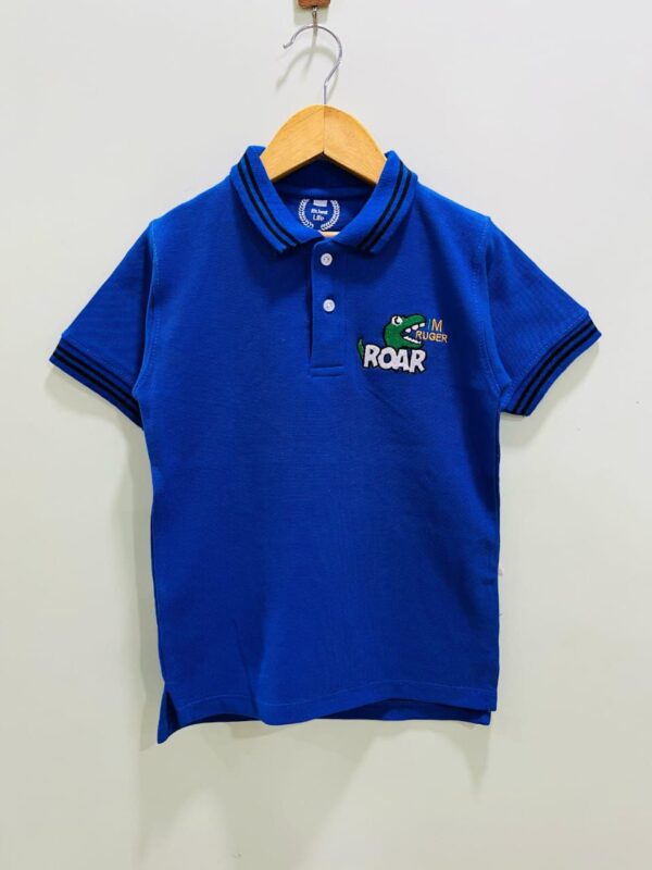 Boys’ Blue Dino "Roar" Polo Shirt