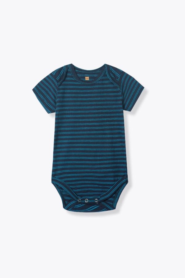 Ocean Stripe Organic Cotton Romper